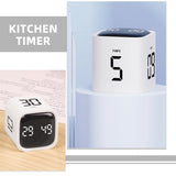 Portable Digital Timer Cube Style for Kitchen and Study Use White Color V1366-AZ2-W-19271