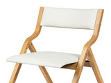 Levede 2x Dining Chairs Foldable PU Beige CH1099-2-BG