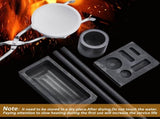 7 Pieces Graphite Torch Melting Kit, Including 2 Graphite Crucible Stir Stick, Graphite V1258-DP02-C-308