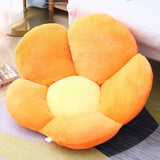 SOGA Orange Whimsical Big Flower Shape Cushion Soft Leaning Bedside Pad Floor Plush Pillow Home SCUSHION083