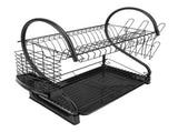 Dish Drying Rack 2 Tier Iron Space Saving Large Capacity Dish Dryer Storage Rack Organizer for V1294-YM0901-3118240239611
