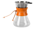 550ml Pour Over Dripper Bamboo Classic Heat Resistant Glass Maker for Home Office V1294-YM0523-3118210299111