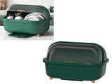 Dish Drying Box Multifunctional Space Saving Dish Drainer with Lid Cover for Kitchen Accessories V1294-YM0706-3118230174013