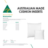 Luxor Twin Pack 60x60cm Aus Made Hotel Cushion Inserts Premium Memory Resistant Filling V535-CUSHION-INS-60X60-X2