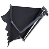 2.92m Black Fabric/Dark Grey Frame Manual Retractable Folding Arm Awning V410-RETBL2920