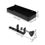 Black Metal Pegboard Shelf Clamp Organizer Box for Wall Storage, Garage Tools Holder and Workshop V1369-AZ3-W-15805