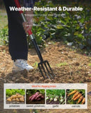 VEVOR 4 Tines Garden Fork Fiberglass Handle 45 in Spading Pitchfork Heavy Duty V952-HYCWJCGC4C1JX8KB8001V0