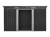 Giantz Garden Shed 2.38x1.31M w/Metal Base Sheds Outdoor Storage Tool Workshop Sliding Door SHED-FLAT-4X8-BASE-ABC