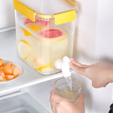 Cold Water Kettle Large Capacity Thicken Faucet Sealed Drink Storage Pot for Kitchen Yellow3.5L V1294-YM0716-3118220167114