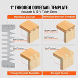Dovetail Jig, 310 mm Width, Dove Tailing Router Jigs with 4 Router Bits & 6 Templates, Precise V952-YWJJ12INCHDSUNWMXV0
