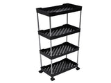 Rolling Cart Widened PP Stainless Steel 4 Tier with Wheels Storage Trolley for Bathroom Toilet V1294-YM0901-3117240164312