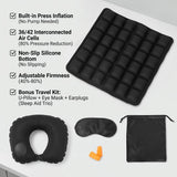 Inflatable Seat Cushion for Long Sitting Ergonomic Inflatable Airplane Seat Cushion Kit with V1366-AZ2-W-15102