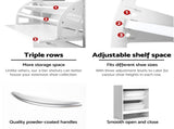 Artiss 2x Shoe Cabinet Storage Organiser 2 Flip Drawer White FURNI-SHOE-3D2-WHX2
