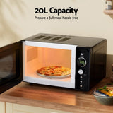 Devanti 20L Microwave Oven 700W Black MIO-EF20L-BK