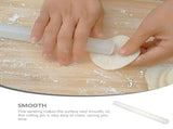 White Plastic Rolling Pin with Smooth for Easy Dough Rolling and Quick Cleanup, Ideal for Home V1369-AZ3-W-15755