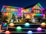 Jingle Jollys 30M Christmas Permanent Outdoor Lights Smart Eaves String App Control Decoration 72LED XMAS-ST72-30M-RGB