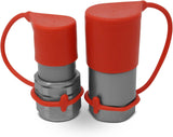 1/2" Skid Steer Bobcat Flat Face Hydraulic Quick Connect Couplers/Couplings Set w/Dust Caps V1258-DP02-WO-312