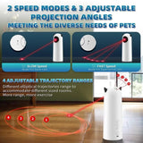 Smart Laser Pet Toy with Automatic Moving Light, Interactive Infrared Cat Teaser for Indoor Play, V1341-ZY-UVZ4M8YR-WHITE