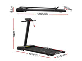 Everfit Walking Pad Treadmill 2 in 1 Foldable for Home Gym 40cm Wide Belt 12 Programs with App TMILL-400-TH-BK