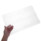 Wall Mounted Clear Acrylic Business Card Holder with Multi-Pocket Organizer Design for Office and V1369-AZ3-W-19604