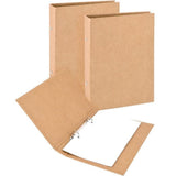 12Pcs A5 Refillable Ring Binder,A5 Kraft Binder Tray with 2 Rings to Add Loose Sheets,A5 Kraft V1369-AZ3-W-11266