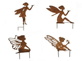 Set 4 Asst Fairy Garden Stakes 45cm, 32cm, 29cm, 29cm V637-27608FRY