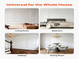 Wall Molding 3 Pack, Wainscoting Panels Kit, Lightweight Paintable Polystyrene, Easy to Install V952-QMSTJBYX2X1D4KCQL001V0