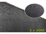 20m x 2m Fence Windscreen Privacy Screen Shade Cover Black Fabric Mesh Garden V63-931971