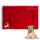 Christmas Theme Pet Cat Dog Bed Mat Pad Soft Warm Thick Kennel Cage Sofa Mat for Small Medium Large V1294-YM0716-10013892