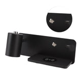 LED Wall Light USB Interface Wireless Charging LED Wall Lamp for Living Room Bedroom 85265V Black V1294-YM3119220151214-0421