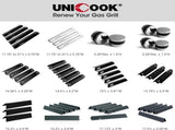 7620 Flavorizer Bars for Weber Genesis 300 Series, E-310 E-330 Grills with Front Control, V1258-DP02-C-148