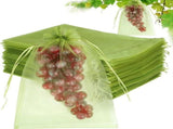 100Pcs Fruit Protection Bags Green Mesh Lid Bag Drawstring Mesh for Fruit Protection V1369-AZ3-W-08305