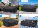 Waterproof Garden Bench Cover for 2 Seater Bench Black, 199 x 107 x 82 cm V1237-ZY-818-120