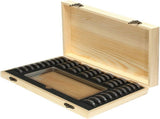 Wooden Coin Capsules Holder Case, Coin Storage Box Banknotes Collection Holder with Lock, Coin V1188-CYX-DP-219