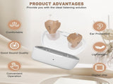 Rechargeable Hearing Aids for Seniors Adults, In Ear Hearing Aid Not Amplifier, Hearing Aides for V1366-AZ2-W-08017