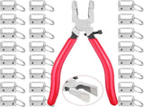 50 Pack 25mm Metal Keychain with Ring & Pliers - DIY Keychain Making Kit - Silver V1258-DP02-BOL-807