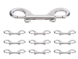 Stainless Steel Double Hook Snap Heavy Duty Clasp Snap for Ropes Chains Leashes Pets Leads Farm Gate V1294-YM0901-3111250168514