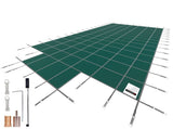 Pool Safety Cover Fits 20x40ft Rectangle Inground Safety Pool Cover Green Mesh with 4x8ft Center End V952-YYCM20X40JZYTYCG1V0