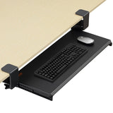 Clamp on Keyboard Tray Under Desk, Desk Keyboard Tray Slide out with Sturdy No-drill C Clamp Mount, V952-JPTPMDF00000QA5K5V0