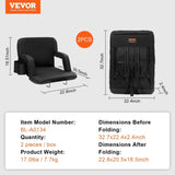 VEVOR Stadium Seat with Back Support, Wide Bleacher Seat Backs, Folding Padded Cushion Stadium V952-XYTYGZYHMD2PW792SV0