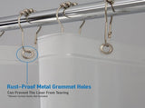 Waterproof Shower Curtain Liner, 4Xs Splash Guard Suction Cup Leak Protection, 12 Rust Resistant V1366-AZ2-W-04154