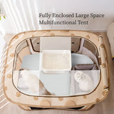 Foldable Pet Playpen with Zippered Top, Portable Cat Whelping Box & Puppy Kennel for Indoor/Outdoor V1341-ZY-J4Z9DDVM