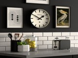 Newgate Railway Clock Black V398-NGNUMTHR390K