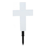 Solar Powered LED Cross Lights Graveside Memorial Headstone Stake Garden Grave Marker for Grave V1294-YM0703-3119230073811