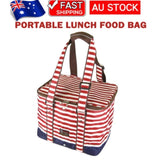 Red Insulated Picnic Bag Thermal Cooler Portable Lunch Food Tote Carry Storage Bag V201-W12583174