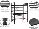 CARLA HOME 3-Tier Microwave Oven Rack with Adjustable Metal Kitchen Shelf Stand for Countertop LSB-36248