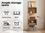 Artiss 5 Tiers Bookshelf S-shaped Bookcase Oak FURNI-N-DS-5T-WD