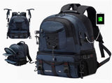 Blue 40L Large Capacity Travel Backpack - Water-Resistant Hiking Rucksack with USB Charging Port V888-ELOSUNG33673