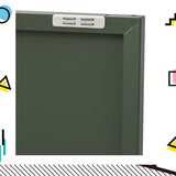 Artiss Buffet Sideboard Metal Cabinet - BASE Green AI-LOCKER-LD-GN