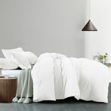 Royal Comfort Vintage Washed 100 % Cotton Quilt Cover Set Queen - White ABM-10002597